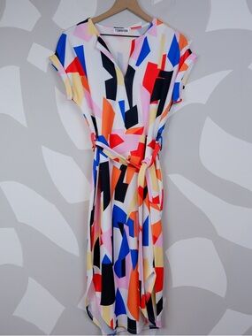 Temofon Geometric Multicolor Dress | M